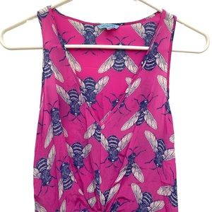 Anthropologie Silk Bee Top